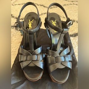 Yves saint Laurent tribute leather platform heels size 9 (39)